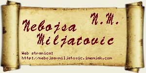 Nebojša Miljatović vizit kartica